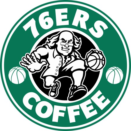 Philadelphia 76ers Starbucks Coffee Logo vinyl decal